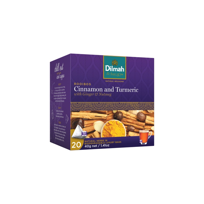 Inspiration Cinnamon Turmeric Ginger & Nutmeg Tea – 20 Luxury Leaf Tea Bags