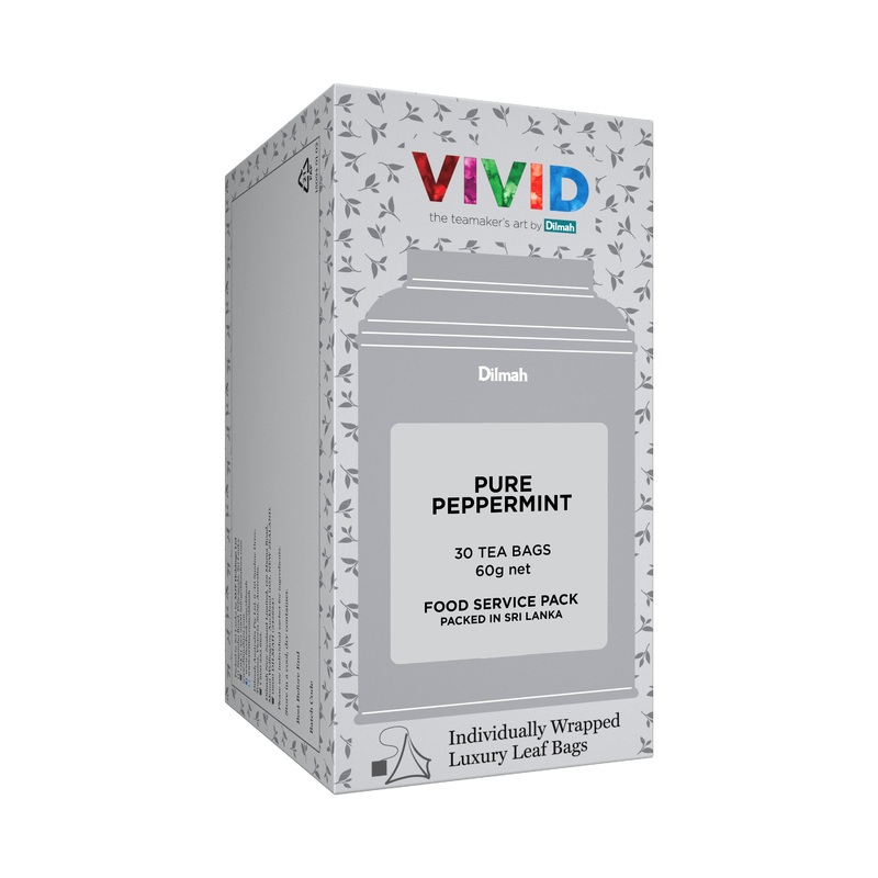 Vivid Pure Peppermint Tea – 30 Leaf Tea Bags (Individually Wrapped)