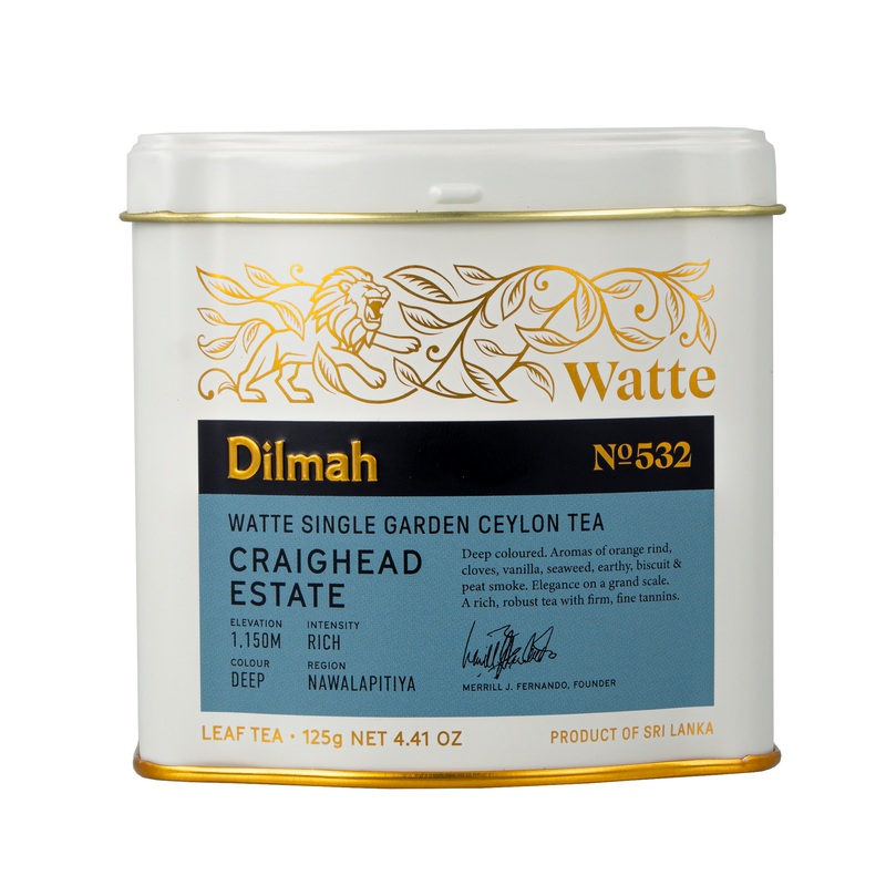 Craighead Estate Watte Ceylon Black Tea Tin Caddy  125g Loose Leaf