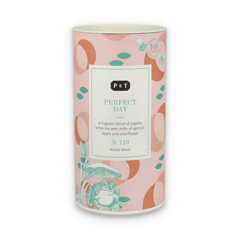 Blended White Tea Perfect Day|Caddy – 100g brews 25 cups|15 Tea Bags – 37,5g brews 15 cups|Refill Bag – 250g brews 62 cups
