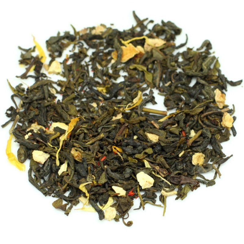 Green Ginger Mist Green Tea|2 Ounce Bag – Makes over 15 cups!|4 Ounce Bag – Makes over 30 cups!|8 Ounce Bag – Makes over 60 cups!|1 Pound Bulk (16 Ounces)