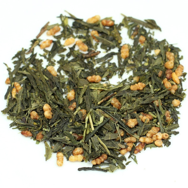 Japanese Genmaicha Green Tea|2 Ounce Bag – Makes over 15 cups!|4 Ounce Bag – Makes over 30 cups!|8 Ounce Bag – Makes over 60 cups!|1 Pound Bulk (16 Ounces) – Bulk savings!