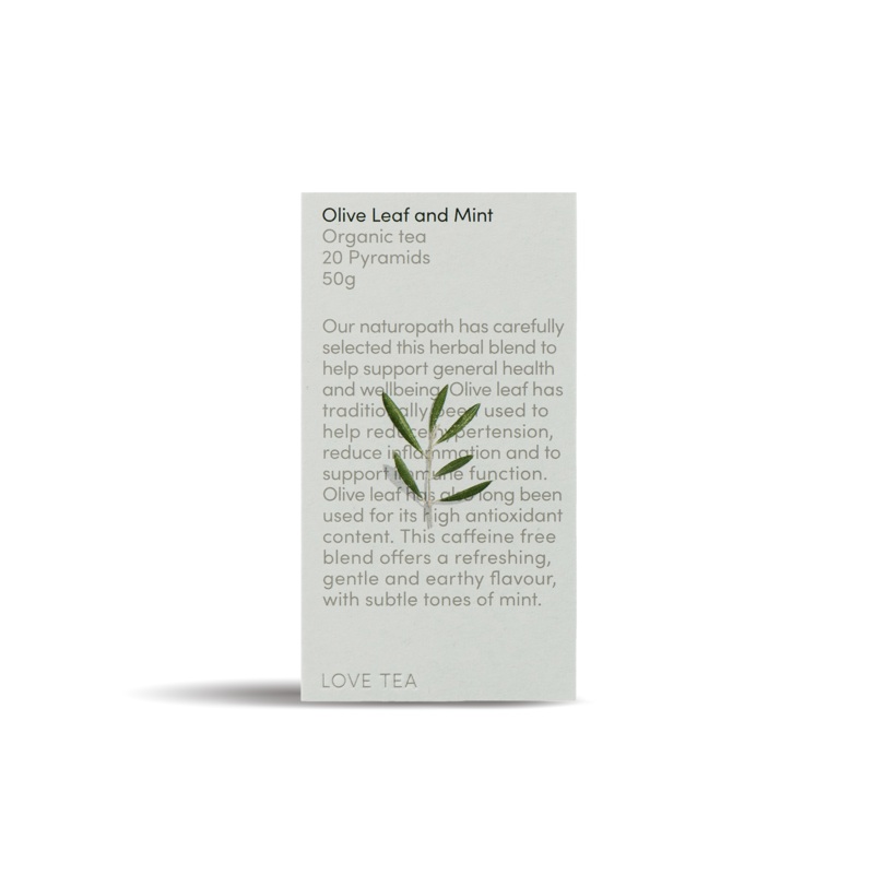 Olive Leaf and Mint Pyramid Tea Bags