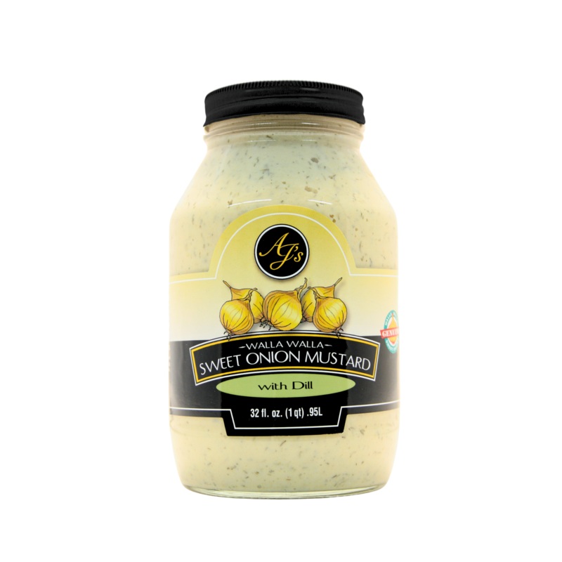 AJ’s – Walla Walla Sweet Onion Mustard with Dill 32 oz.