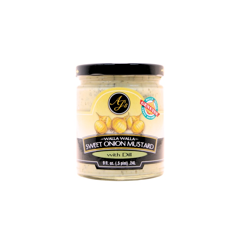 AJ’s – Walla Walla Sweet Onion Mustard with Dill 9 oz.