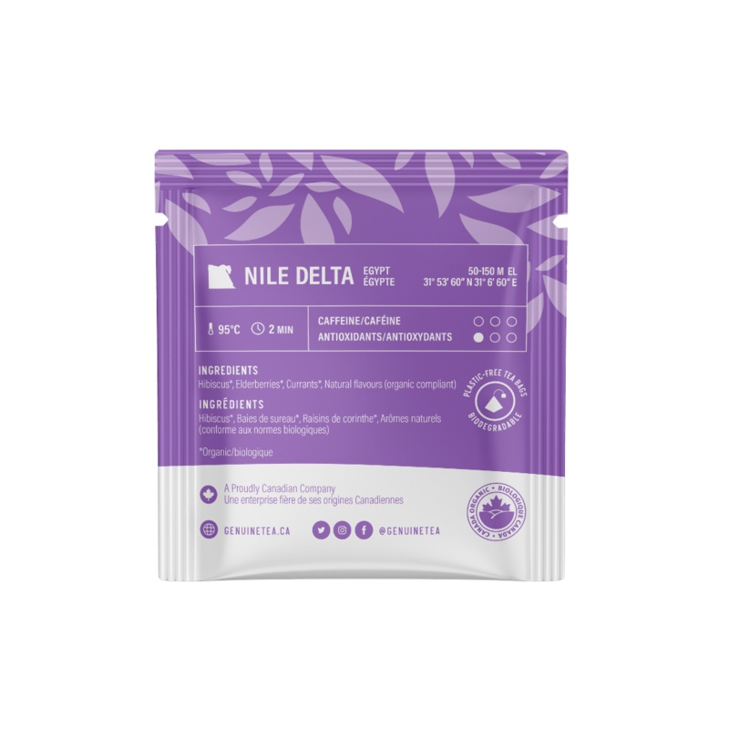 Individually Wrapped – Organic Elderberry Hibiscus – 100 Teabags