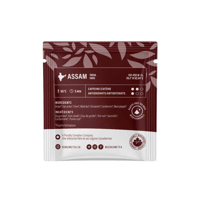 Individually Wrapped – Organic Masala Chai – 100 Teabags