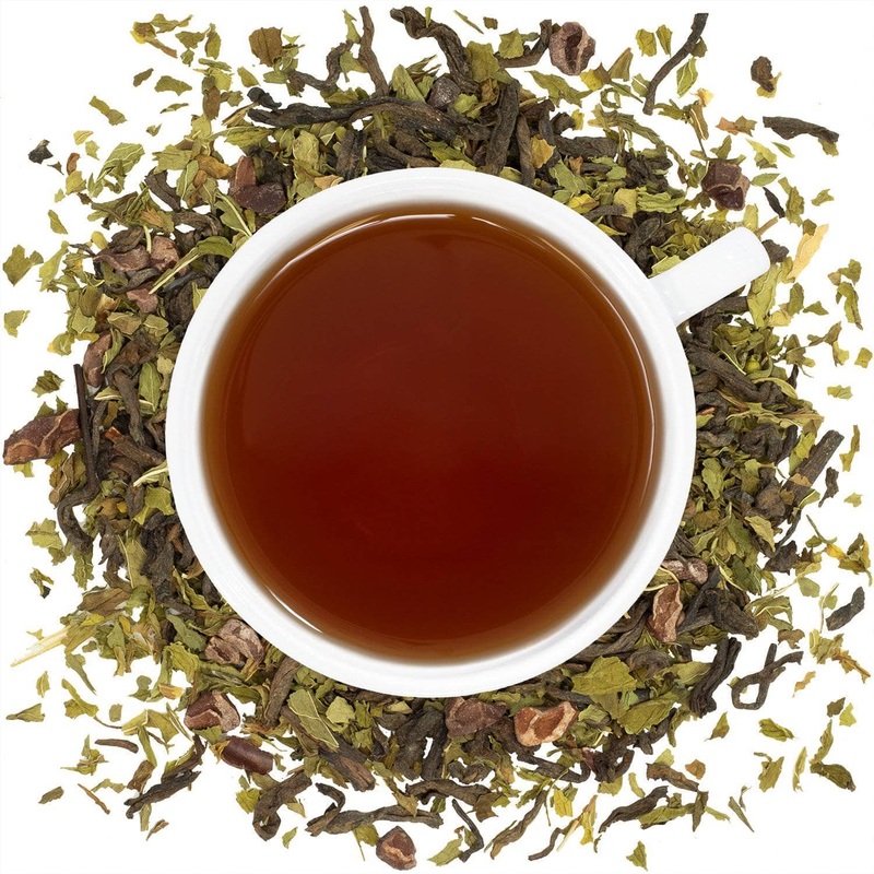 Organic Mint Cocoa Pu-Erh|2 oz Bag (approx. 30 servings)|1/2 lb Bulk Bag (approx. 120 servings)|Sample Bag (approx. 3-5 servings)