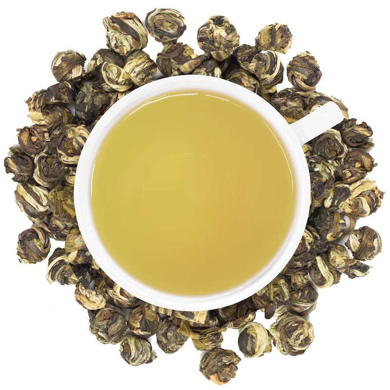 Organic Jasmine Pearls|2 oz Bag (approx. 30 servings)|1/2 lb Bulk Bag (approx. 120 servings)|Sample Bag (approx. 3-5 servings)