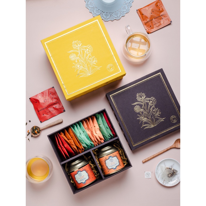 Quintessence Gift Box (2 Tea Caddies + 24 Tea Bags)