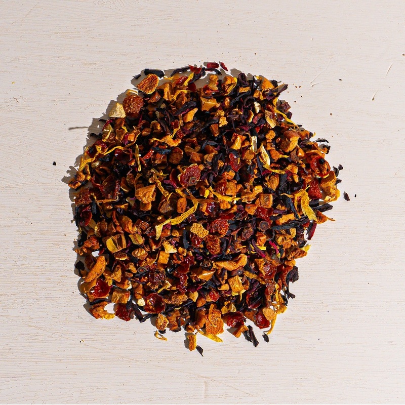 Angel Falls Mist Herbal Tea|1 oz loose tea sample|2oz Loose Tea|4 oz bag of loose tea|4 oz tin of loose tea|8 oz bag of loose tea|16 oz bag of loose tea|4.4 lb (2 kg) bag of loose tea|Angel’s Falls Mist Herbal Tea (25 Loose-Leaf Pyramid Teabags Carton Ind