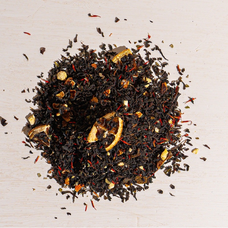 Blood Orange Tea|1 oz loose tea sample|4 oz bag of loose tea|4 oz tin of loose tea|8 oz bag of loose tea|16 oz bag of loose tea|4.4 lb (2 kg) bag of loose tea