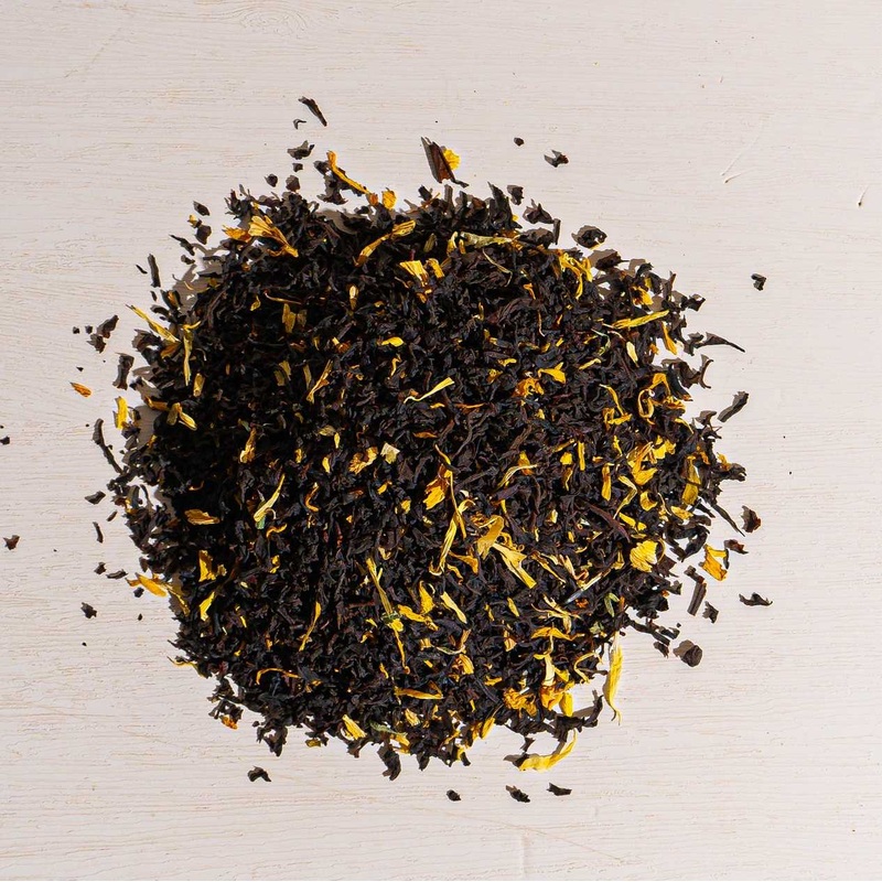 Caramel Tea|1 oz loose tea sample|4 oz bag of loose tea|4 oz tin of loose tea|8 oz bag of loose tea|16 oz bag of loose tea|4.4 lb (2 kg) bag of loose tea