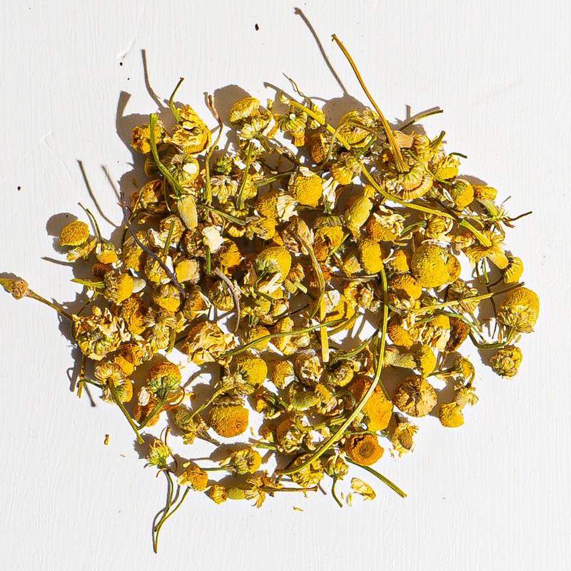 Chamomile Organic Herbal Tea|1 oz loose tea sample|1.5 oz tin of loose tea|2oz Loose Tea|4 oz bag of loose tea|8 oz bag of loose tea|16 oz bag of loose tea|1.65 lb (.75 kg) bag of loose tea|20 Tea Bags|50 Tea Bags|Organic Blue Nile Chamomile Herbal Tea (2