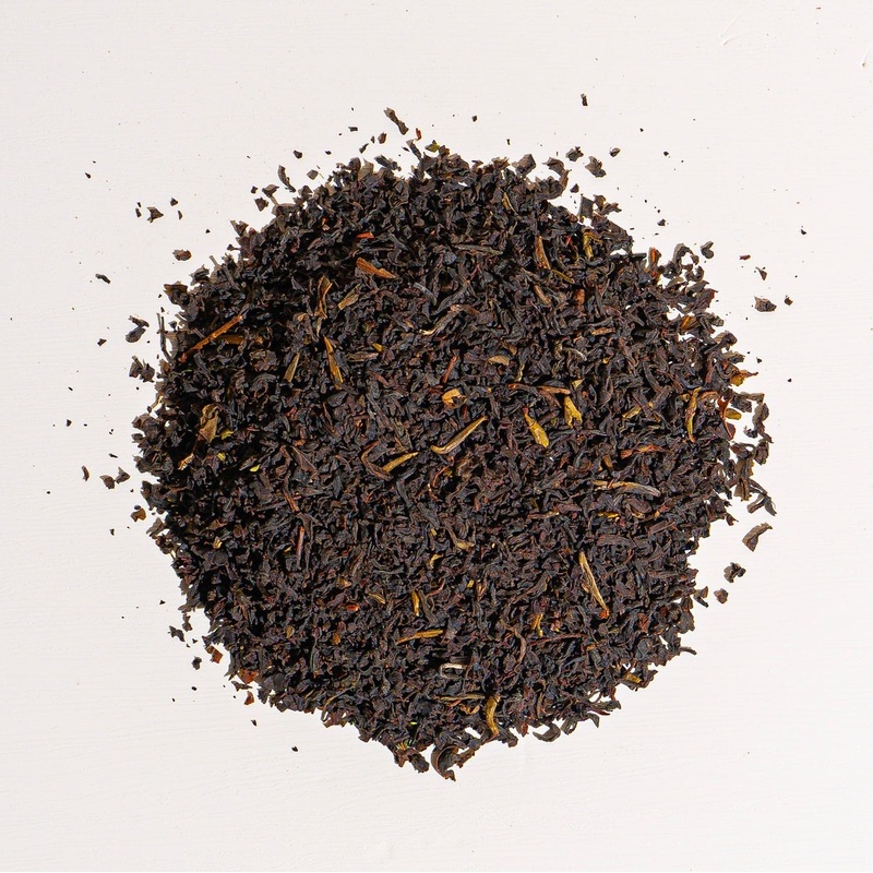 English Evening Tea|1 oz loose tea sample|4 oz bag of loose tea|4 oz tin of loose tea|8 oz bag of loose tea|16 oz bag of loose tea|4.4 lb (2 kg) bag of loose tea