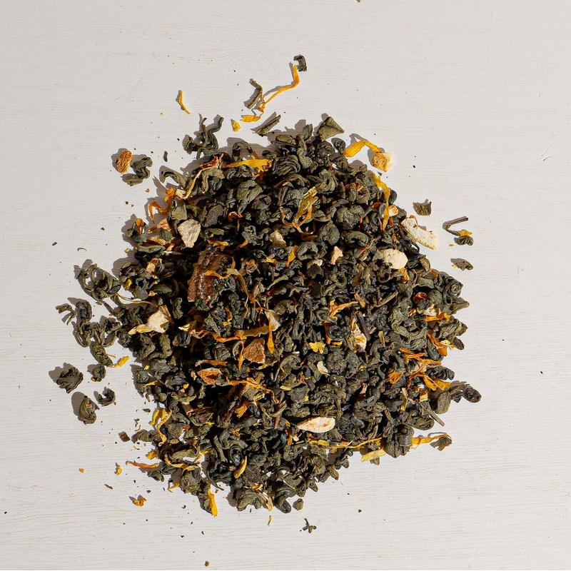 Lemon Green Tea|1 oz loose tea sample|4 oz bag of loose tea|4 oz tin of loose tea|8 oz bag of loose tea|16 oz bag of loose tea|4.4 lb (2 kg) bag of loose tea