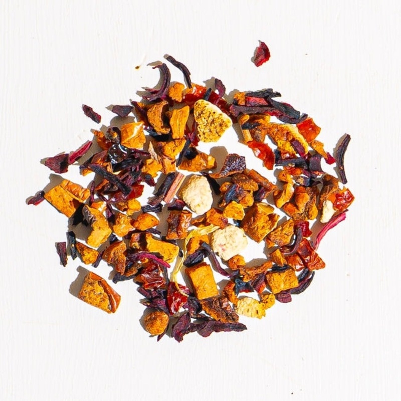 Ipanema Clementine Herbal|1 oz loose tea sample|4 oz bag of loose tea|4 oz tin of loose tea|8 oz bag of loose tea|16 oz bag of loose tea|4.4 lb (2 kg) bag of loose tea