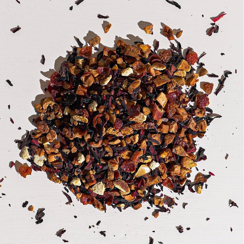 Paradise Peach Herbal Tea|1 oz loose tea sample|4 oz bag of loose tea|4 oz tin of loose tea|8 oz bag of loose tea|16 oz bag of loose tea|4.4 lb (2 kg) bag of loose tea