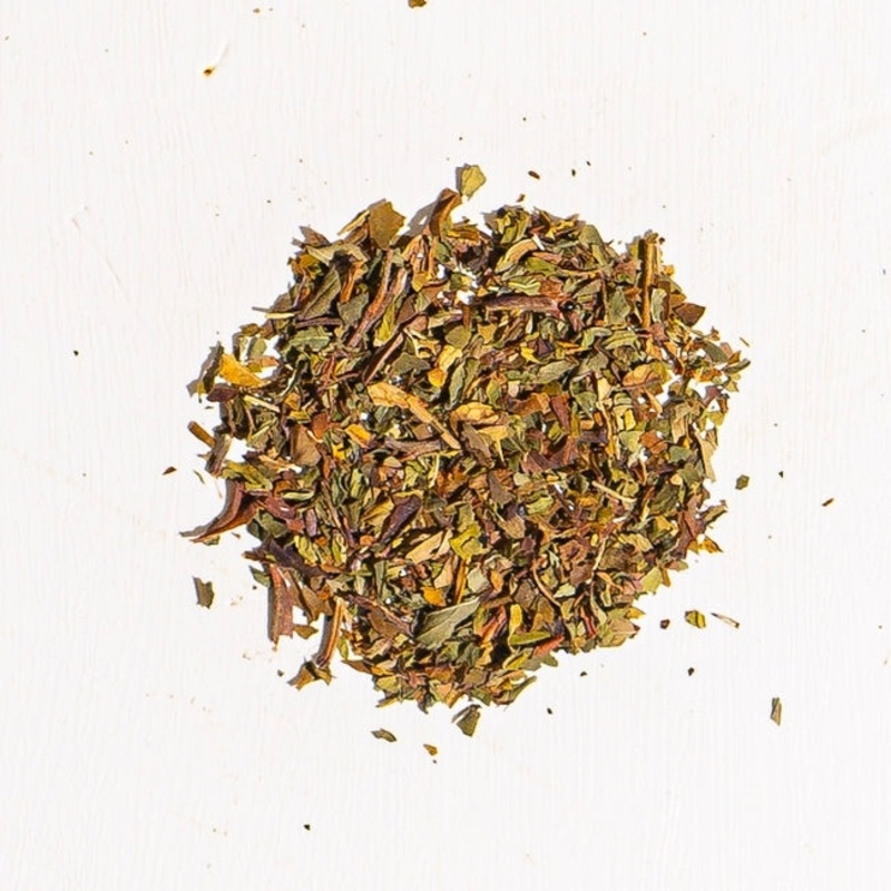Peppermint –  White Tea|1 oz loose tea sample|2 oz tin of loose tea|4 oz bag of loose tea|8 oz bag of loose tea|16 oz bag of loose tea|1.1 lb (.5 kg) bag of loose tea