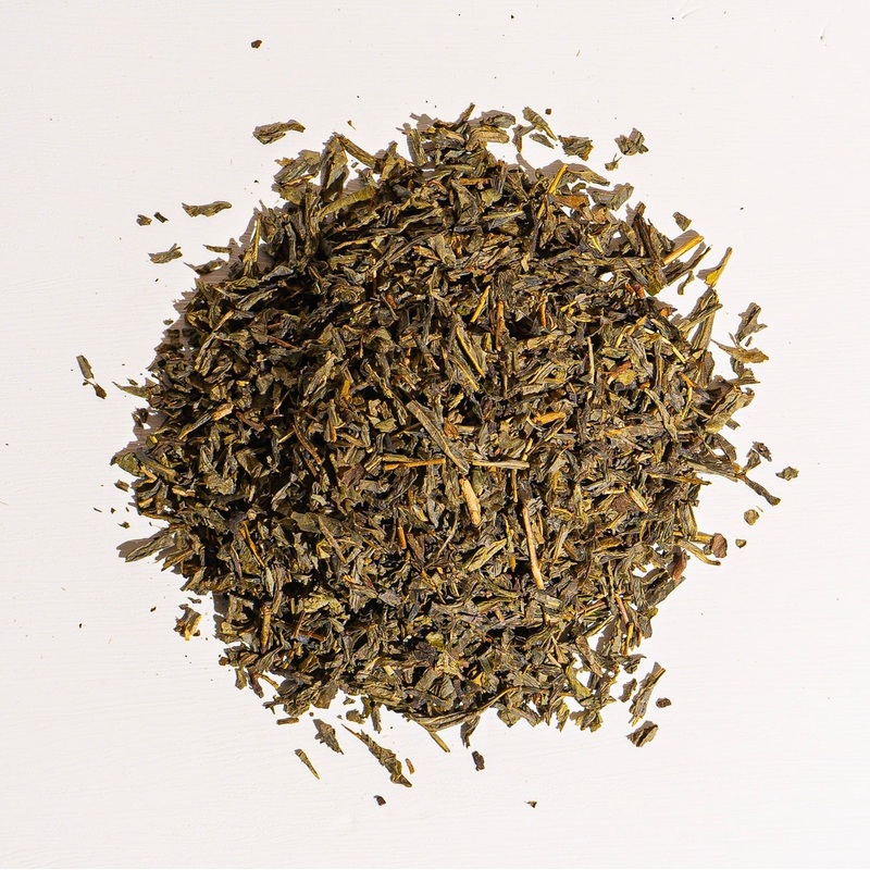 Sencha Decaf Green Tea|1 oz loose tea sample|2 oz loose tea|4 oz bag of loose tea|4 oz tin of loose tea|8 oz bag of loose tea|16 oz bag of loose tea|3.3lb (1.5kg) Bag of Tea