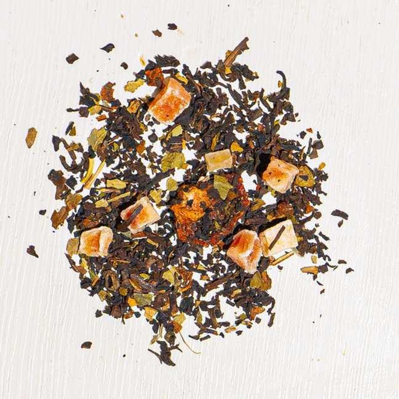 Strawberry Decaf Tea|1 oz loose tea sample|4 oz bag of loose tea|4 oz tin of loose tea|8 oz bag of loose tea|16 oz bag of loose tea|4.4 lb (2 kg) bag of loose tea