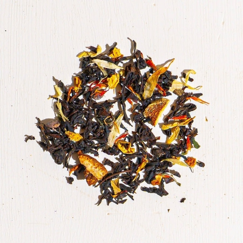 White Chocolate Orange Tea|1 oz loose tea sample|4 oz bag of loose tea|4 oz tin of loose tea|8 oz bag of loose tea|16 oz bag of loose tea|4.4 lb (2 kg) bag of loose tea