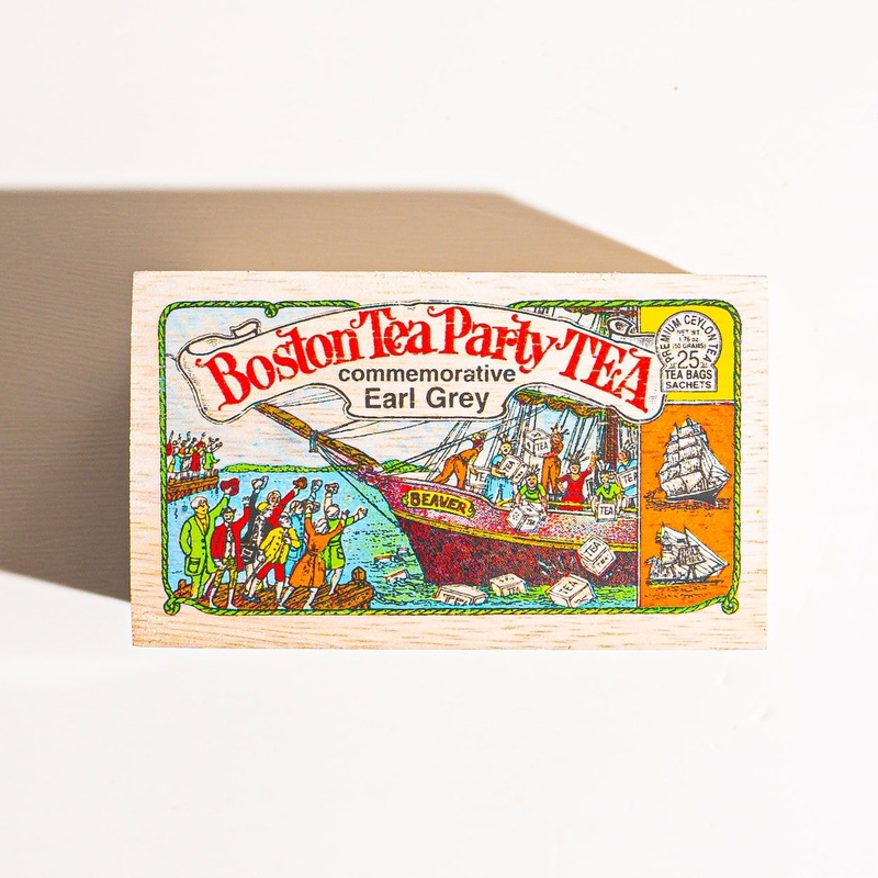 Boston Tea Party Earl Grey|25 tea bag softwood chest|6 packs of 25 tea bags softwood chests