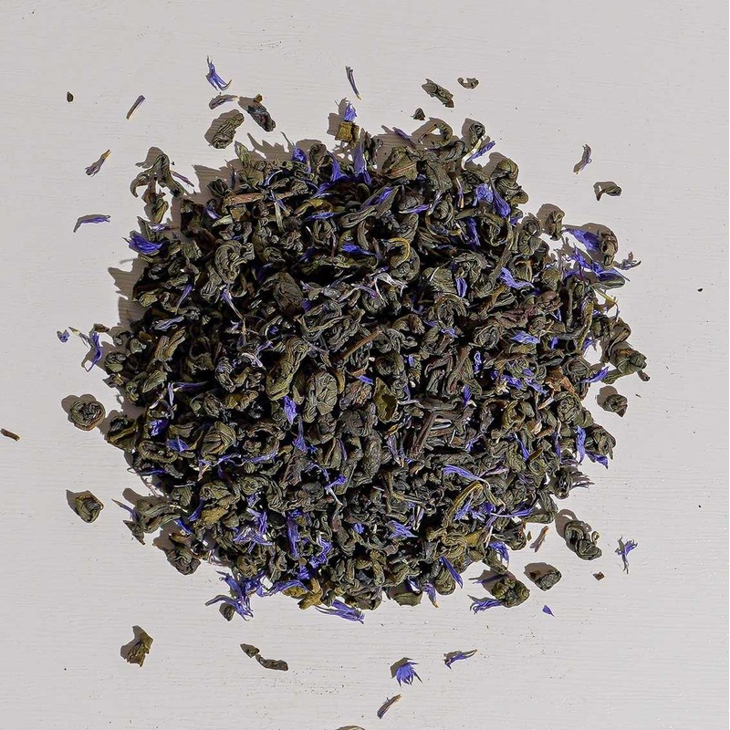 Cream Earl Grey Green Tea|1 oz Loose Tea Sample|4 oz bag loose tea|4 oz tin of loose tea|8 oz bag of loose tea|16 oz bag of loose tea|4.4 lb (2 kg) bag of loose tea