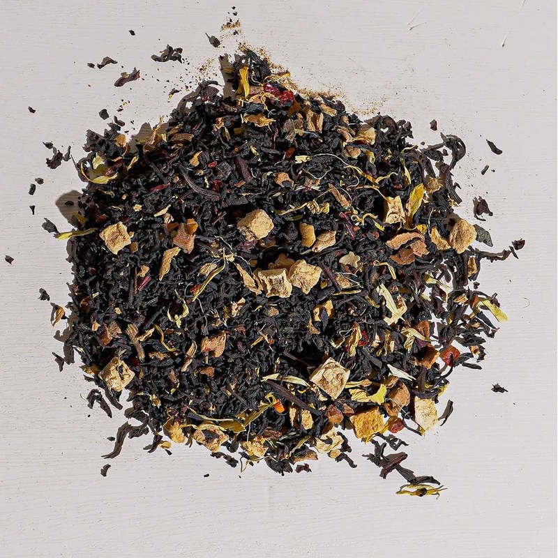 Sleepy Hollow Pumpkin Chai|1 oz Loose Tea Sample|4 oz bag of loose tea|4 oz tin of loose tea|8 oz bag of loose tea|16 oz bag of loose tea|4.4 lb (2 kg) bag of loose tea|2.2 lb (1kg) bag of loose tea