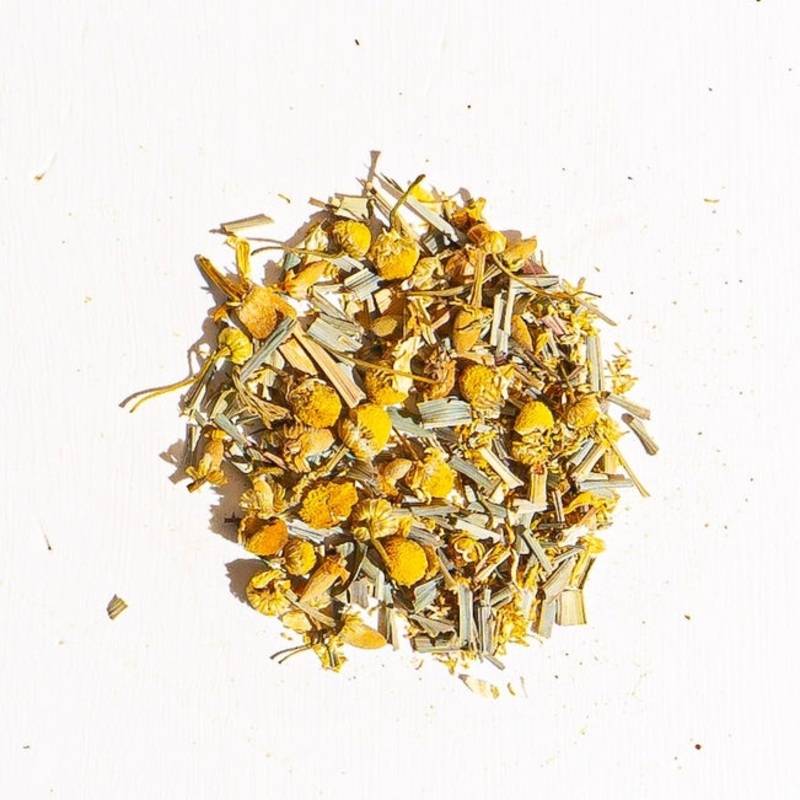 Lemongrass Chamomile|8 oz bag of loose tea|1oz Bag of Loose Tea|4oz Bag of Loose Tea|2oz Tin of Loose Tea|16oz Bag of Loose Tea|1.65 Pound Bag of Loose Tea