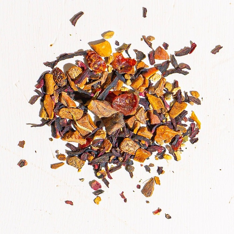 Orchard Fresh Chai|1 oz loose tea sample|4oz bag of loose tea|4oz tin of loose tea|8 oz bag of loose tea|16oz bag of loose bag|4.4 Pound Bag of Loose Tea