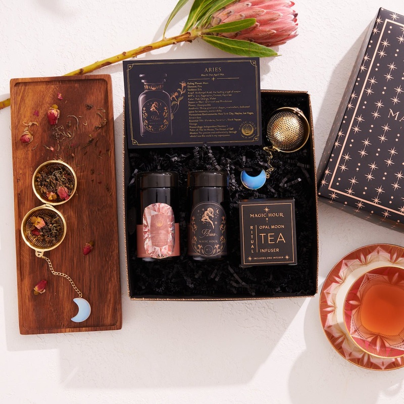 Cosmic Gemstone Mini Gift Set: Astrology Tea & Gemstone Wellness Tea Curated by Birth Month