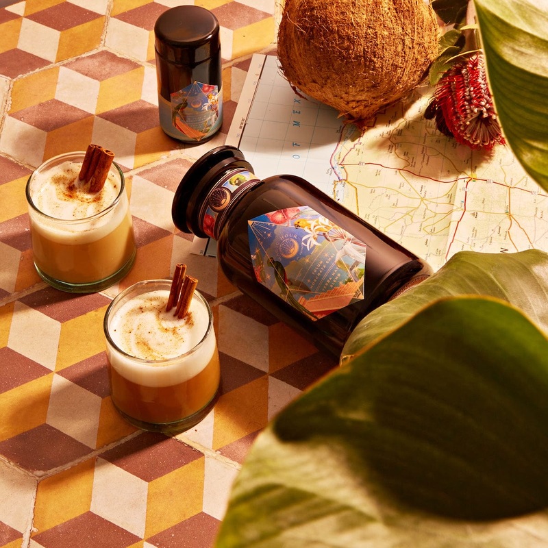 Tulum Horchata Chai|Sampler Pouch (10-15 Cups)|Violet Glass Traveler Jar (10-15 Cups)|Luxe Pouch (Refill your Jar with Up to 65 Cups)|Violet Glass Apothecary Jar (Up to 65 Cups)|Bulk Pouch (up to 200 cups!)