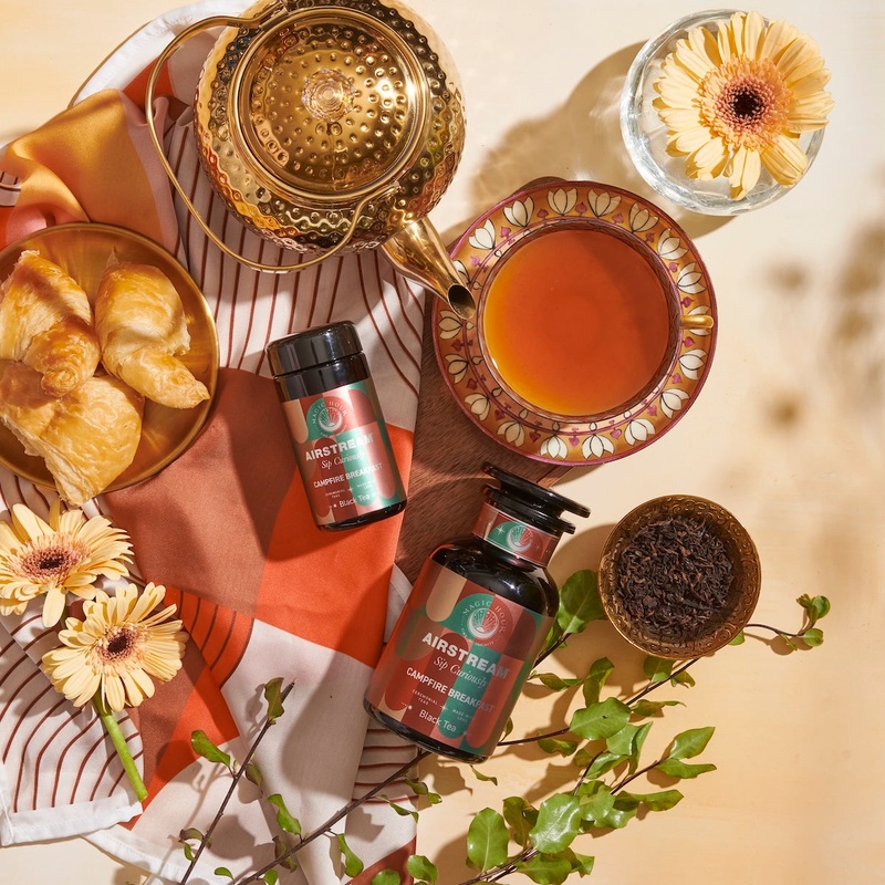 Campfire Breakfast: Golden Tipped Assam, Puerh & Lapsang Souchong Pine Smoked Connoisseur’s Cup for Nostalgic Mornings
