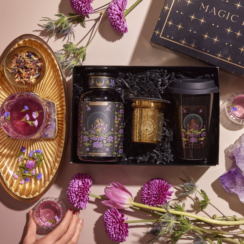 Tea and Tarot to Go Gift Set|The Moon Tea and Tarot to Go|The Empress Tea and Tarot to Go|The Star Tea and Tarot to Go|The High Priestess Tea and Tarot to Go