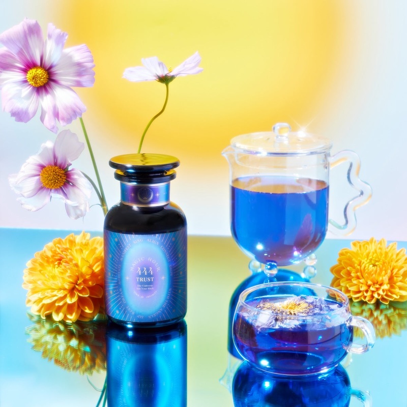 444: Sachiel’s Prosperity: Apple-Berry Herbal Tea with Butterfly Pea Flower and Blue Spirulina