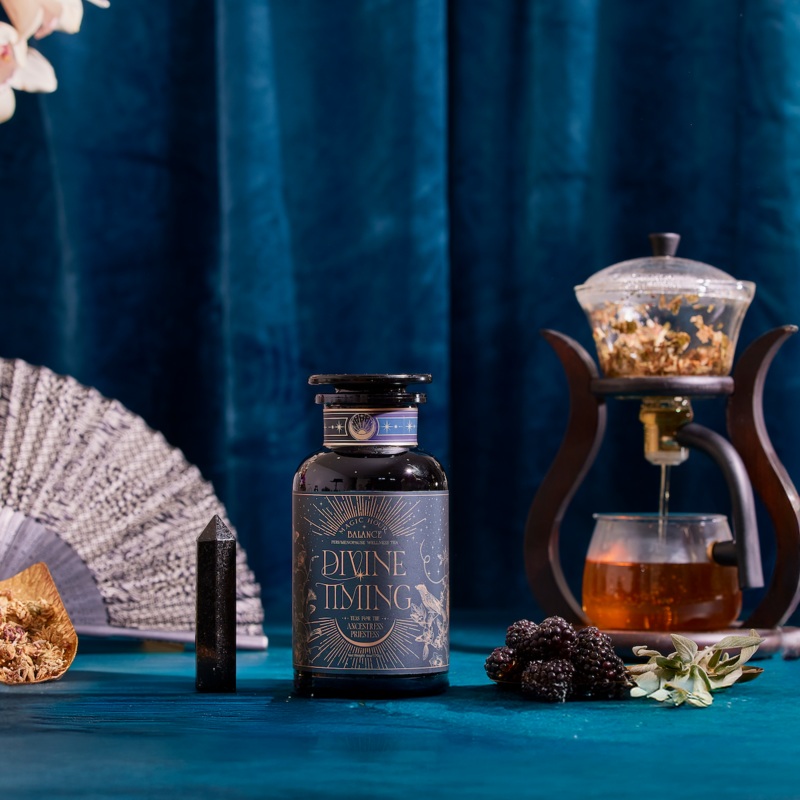 Divine Timing Balance|Sampler Pouch|Luxe Refill Pouch|Violet Glass Apothecary Jar