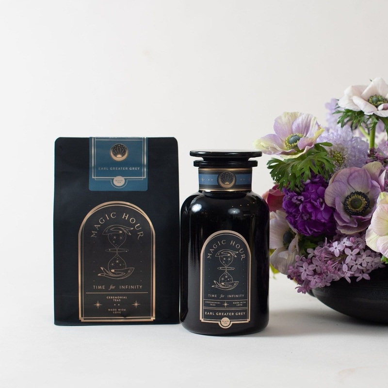 Earl Greater Grey Case Packs|Violet Glass Apothecary Jar (Case of 6)|Luxe Pouch (Case of 6)|Sampler Pouch (Case of 12)|Bulk Pouch (200+ Cups)