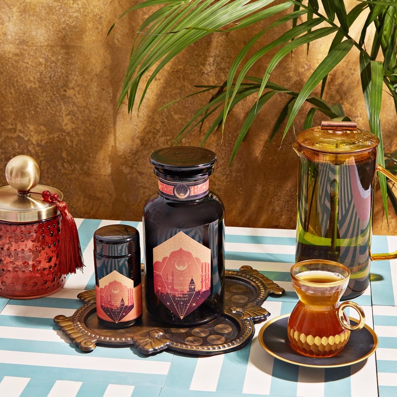 Turkish Delight Case Packs|Violet Glass Apothecary Jar (Case of 6)|Luxe Refill Pouch (Case of 6)|Violet Glass Traveler Jar (Case of 12)|Sampler Pouch (Case of 12)