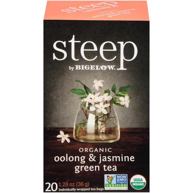 organic oolong and jasmine green tea