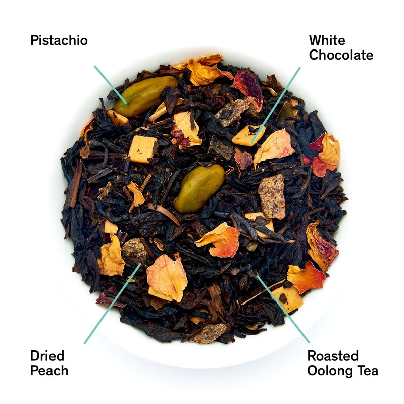 Dark Iris – Peach Pistachio Oolong Tea