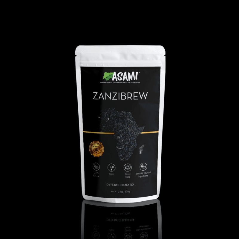 Zanzibrew African Tea|Loose Leaf Tea (3.5 oz / 100 g)|Pyramid Tea Bags (37.5 g / 15 X