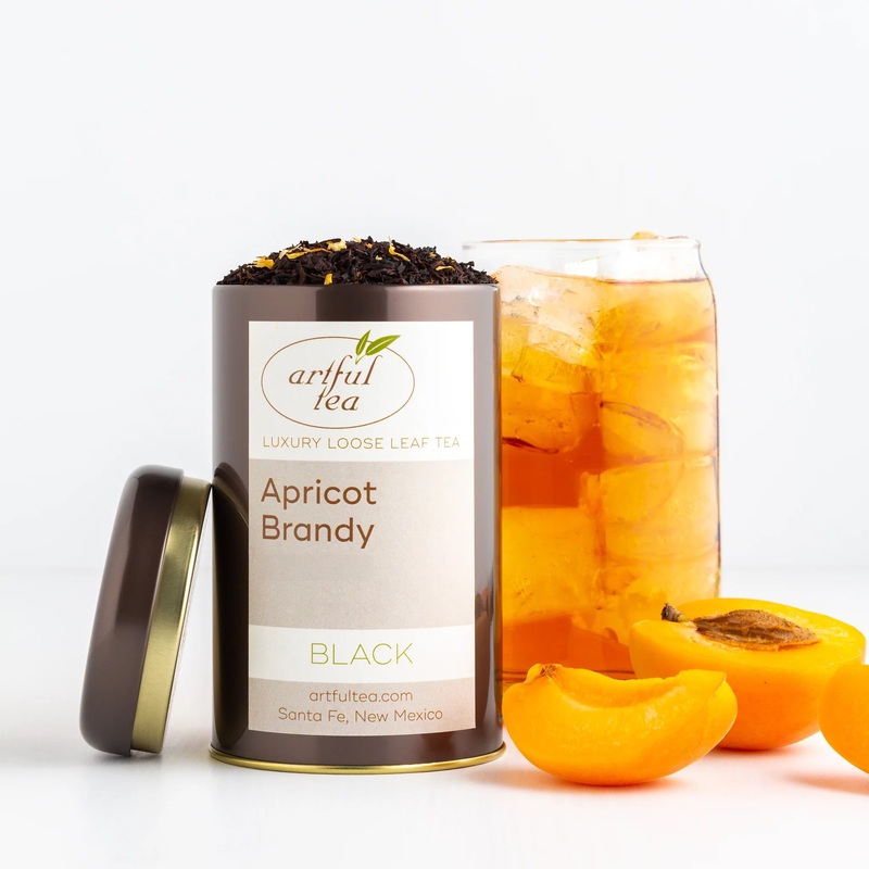 Apricot Brandy Black Tea|Small – 3.5 oz Kraft Bag|Small – 3.5 oz Tin|Medium – 7 oz Kraft Bag|Large – 14 oz Kraft Bag