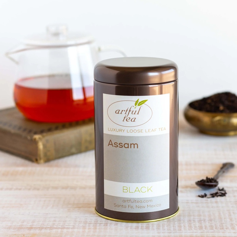 Assam Black Tea|Small – 4 oz Kraft Bag|Small – 4 oz Tin|Medium – 8 oz Kraft Bag|Large – 16 oz Kraft Bag