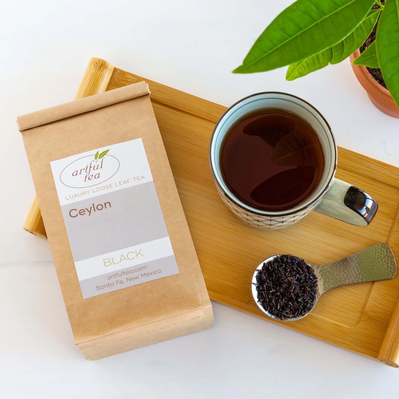 Ceylon Black Tea|Small – 3.5 oz Kraft Bag|Small – 3.5 oz Tin|Medium – 7 oz Kraft Bag|Large – 14 oz Kraft Bag
