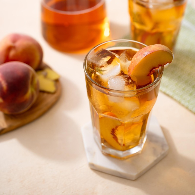Ginger Peach Black Tea|Small – 3 oz Kraft Bag|Small – 3 oz Tin|Medium – 6 oz Kraft Bag|Large – 12 oz Kraft Bag