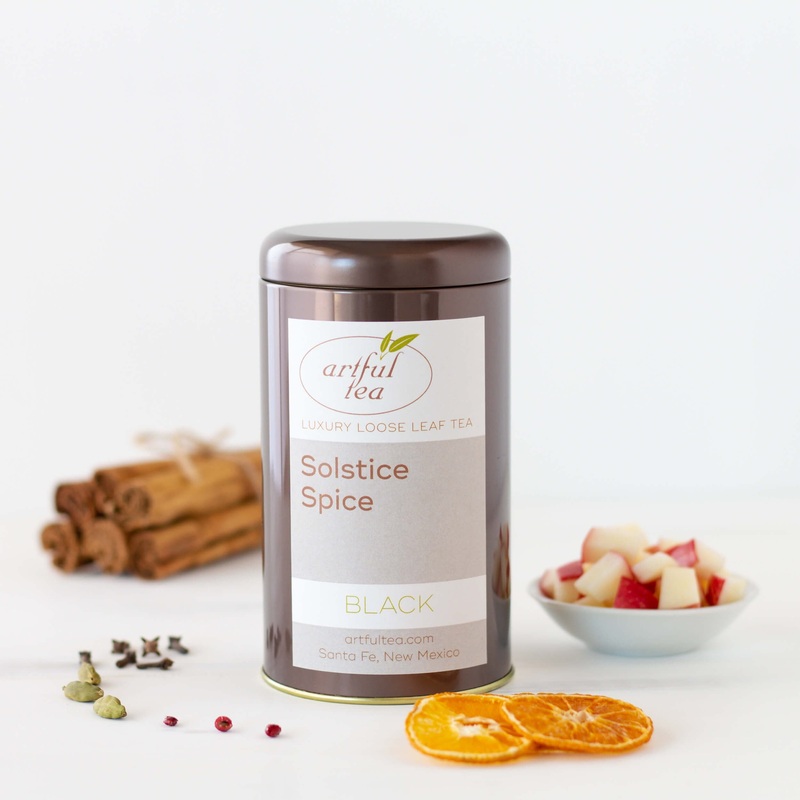 Solstice Spice Black Tea|Small – 4 oz Kraft Bag|Small – 4 oz Tin|Medium – 8 oz Kraft Bag|Large – 16 oz Kraft Bag