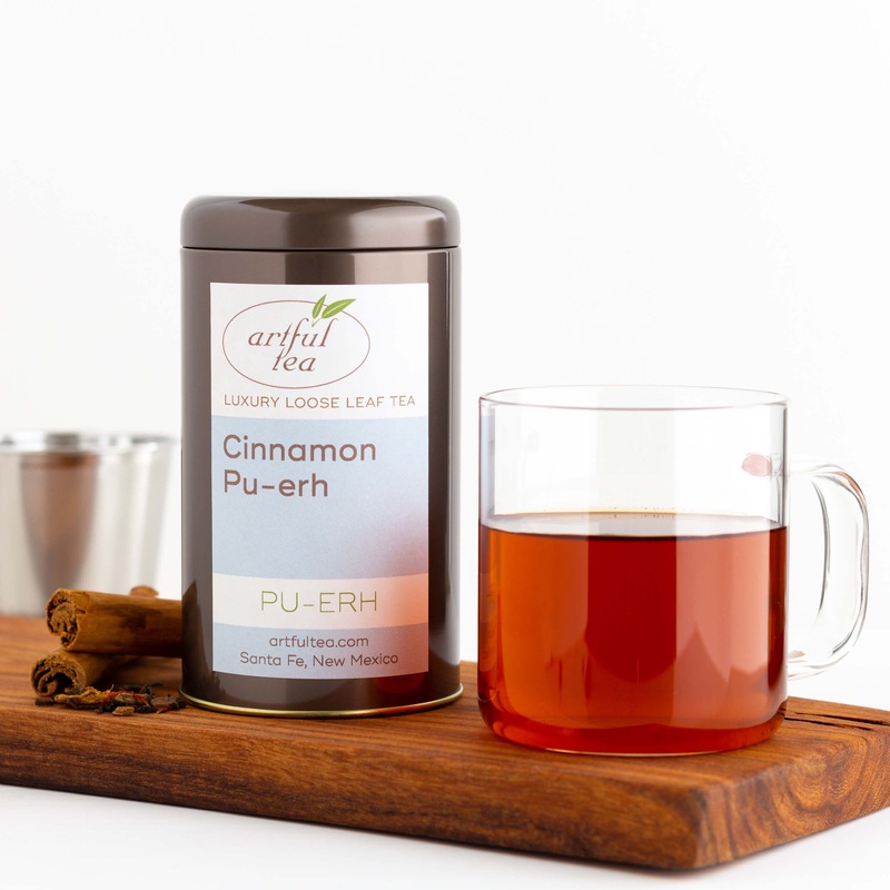 Cinnamon Pu-erh Tea|4 oz Tin – $22|4 oz Kraft Bag – $18|8 oz Kraft Bag – $34|16 oz Kraft Bag – $64