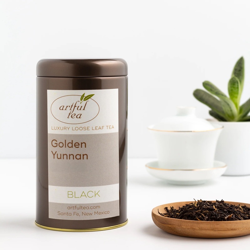 Golden Yunnan Black Tea|Small – 3.5 oz Kraft Bag|Small – 3.5 oz Tin|Medium – 7 oz Kraft Bag|Large – 14 oz Kraft Bag|Mini – 1.75 oz Kraft Bag