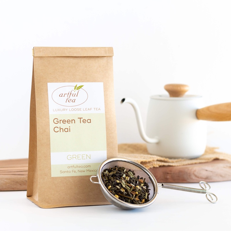 Green Tea Chai|Small – 4 oz Kraft Bag|Small – 4 oz Tin|Medium – 8 oz Kraft Bag|Large – 16 oz Kraft Bag